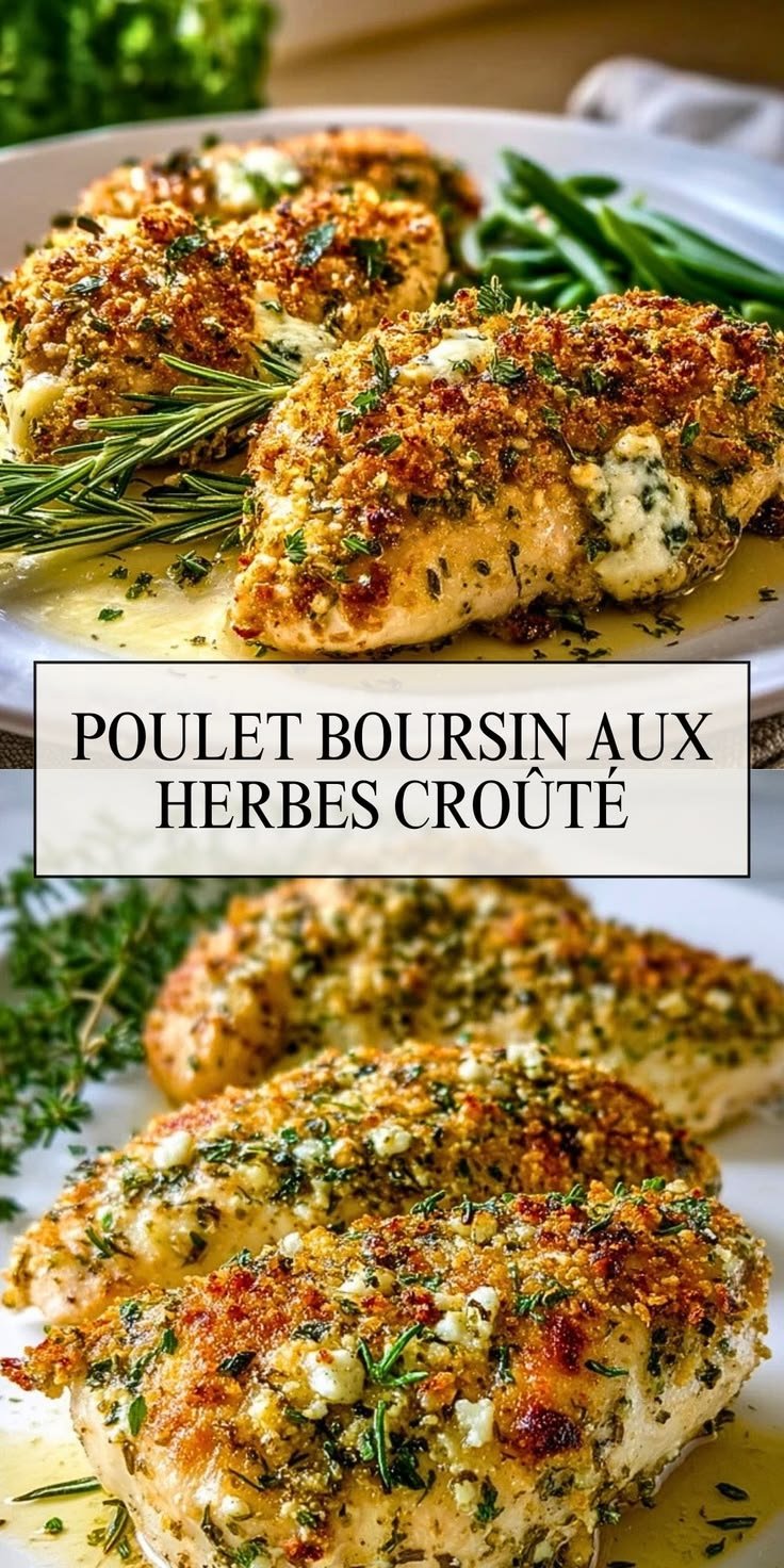 Poulet Boursin aux Herbes Croûté