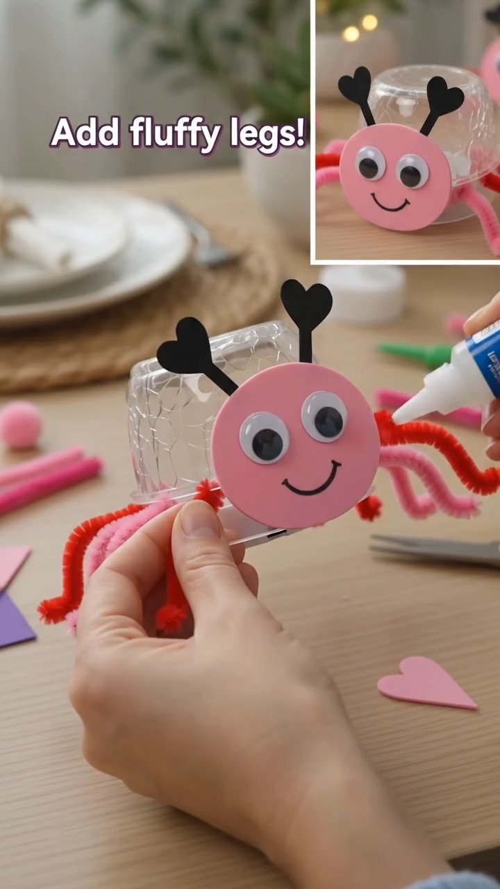Soft textures and glowing lights turn these adorable love bugs into a cozy decoration with a warm, whimsical look. 10 Soft textures and glowing lights turn these adorable love bugs into a cozy decoration with a warm, whimsical look.
