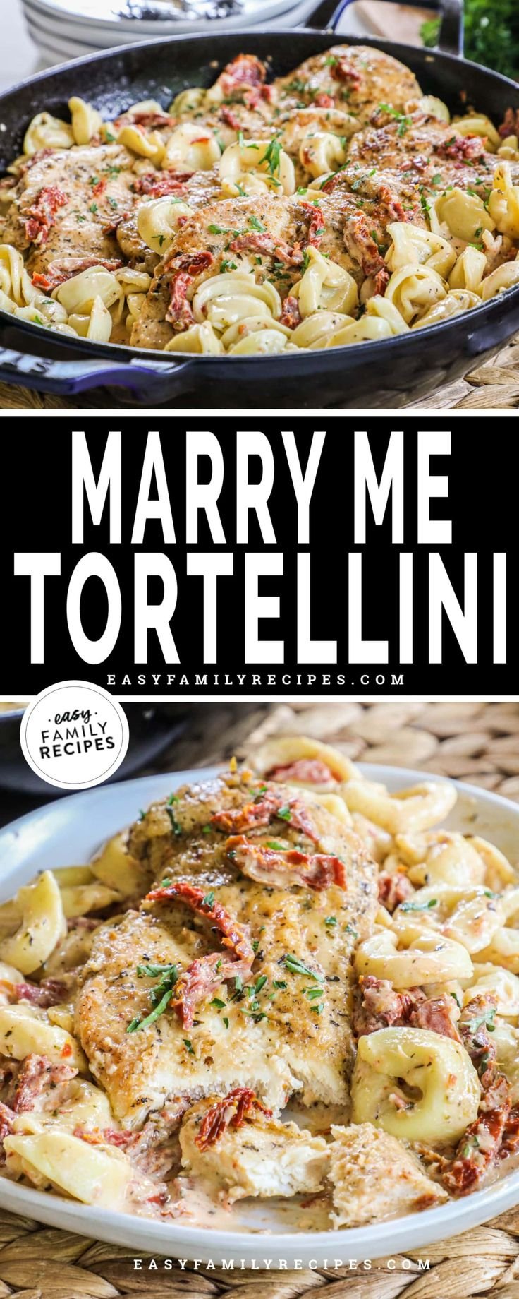 Easy Chicken Dinner Idea! Marry Me Chicken and Tortellini Recipe