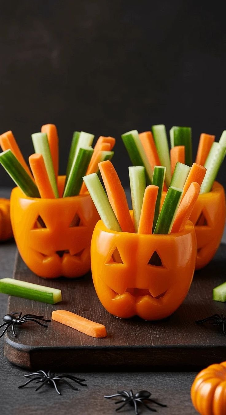 Easy healthy snacks halloween | Spooky snacks for toddlers party, Fall snack ideas for kids, Halloween vegetable