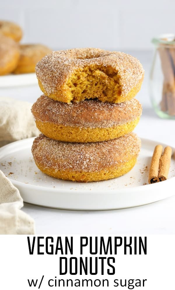 Vegan Pumpkin Donuts with Cinnamon Sugar