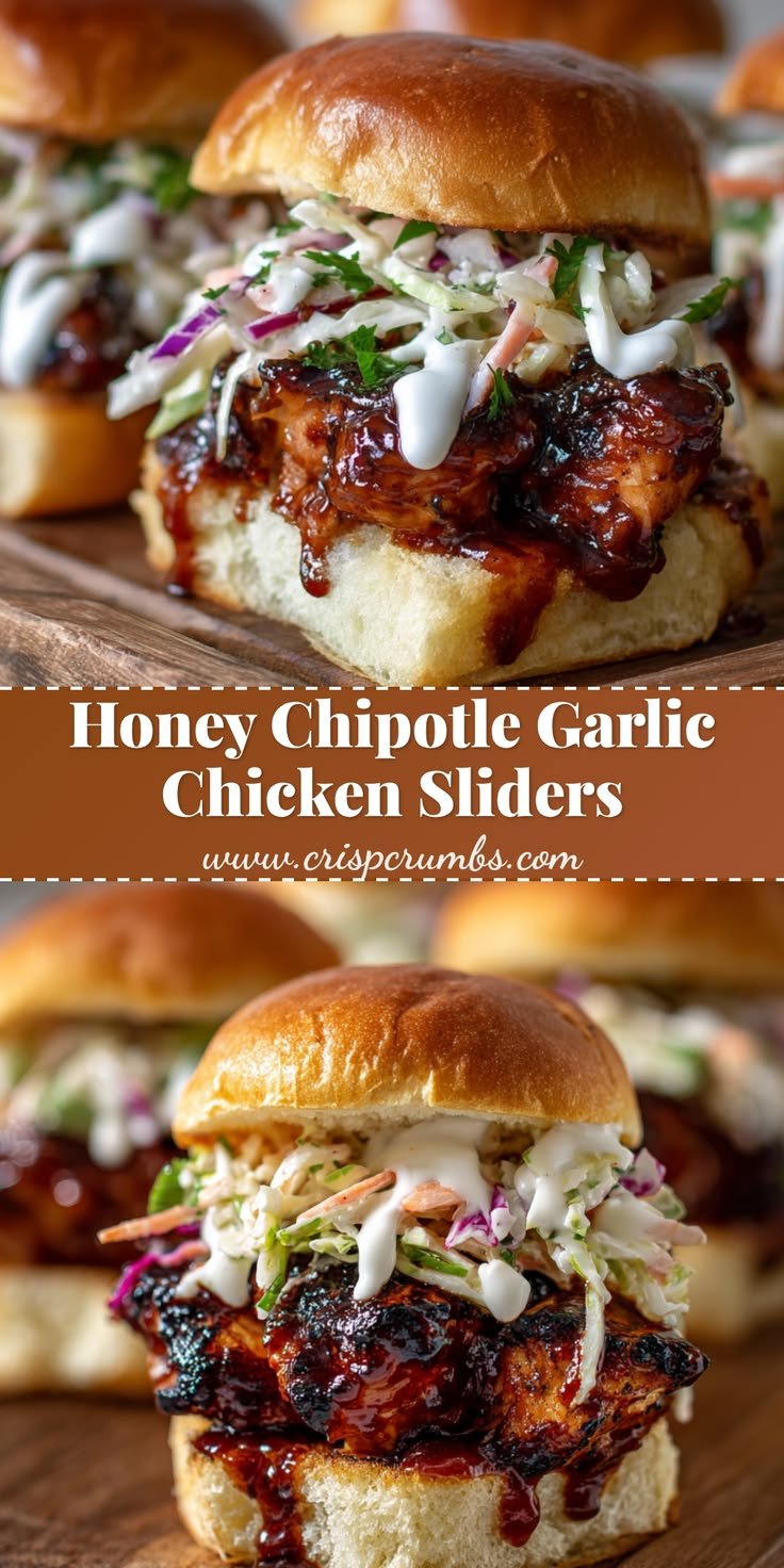 Easy Honey Chipotle Garlic Chicken Sliders