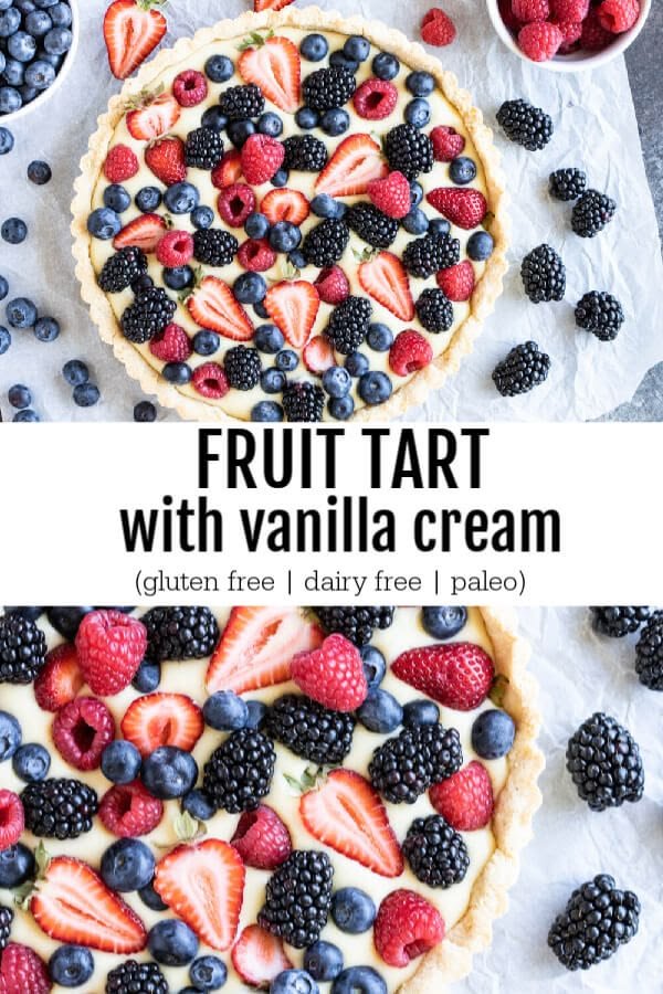 Fruit Tart with Vanilla Cream (gluten free and dairy free) - Savory Lotus
