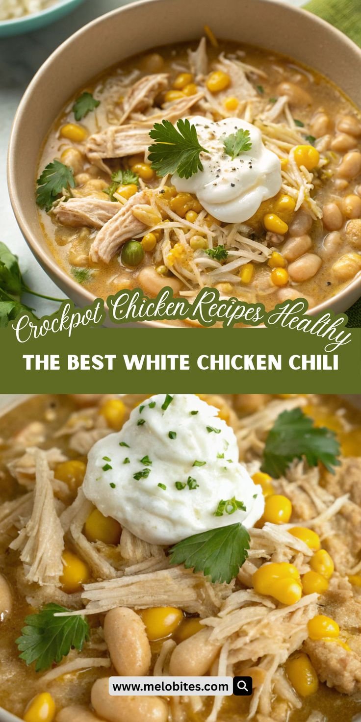 Crockpot Chicken Recipes Healthy: The Best White Chicken Chili