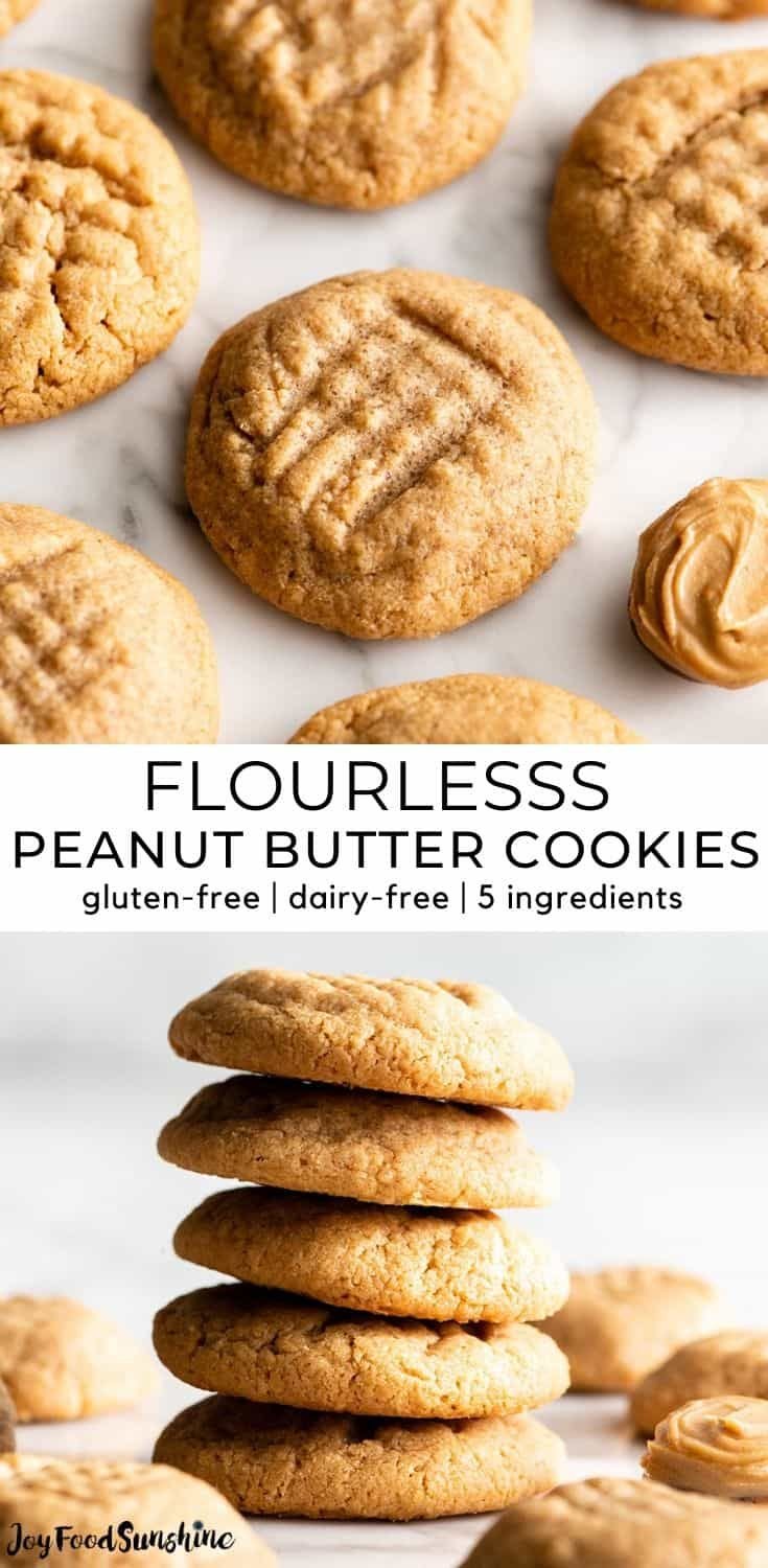 Flourless Peanut Butter Cookies Recipe (Gluten-Free) | Flour free peanut butter cookies, Dairy gluten free peanut butter cookies, Gluten free desserts