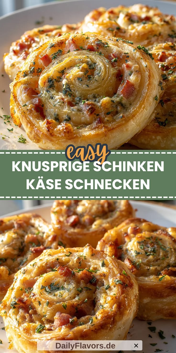 Mache Diese Knusprigen Schnecken Mit Schinken Und Käse