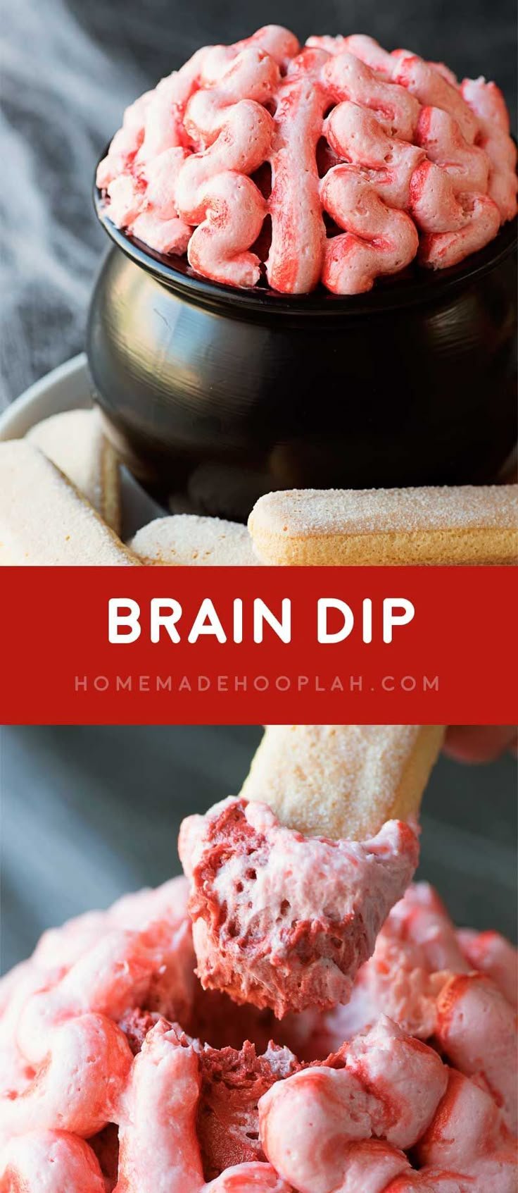 Creepy Brain Dip Recipe | Halloween Party Food | Creepy halloween food, Halloween food ideas for adults, Halloween desserts