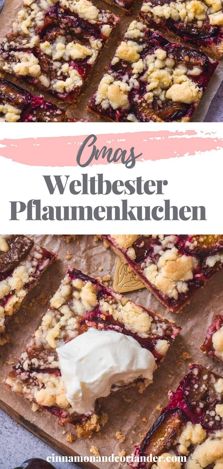 Omas Zwetschgendatschi mit Streusel und Mürbteig