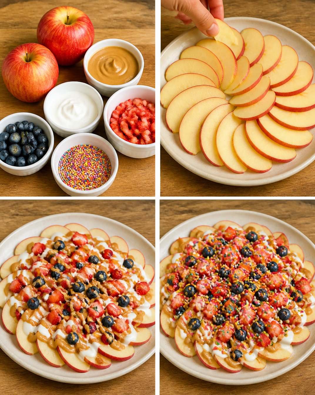 Rainbow Apple Nacho After-School Snack