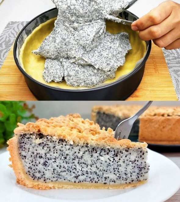 Mohnkuchen mit Streuseln