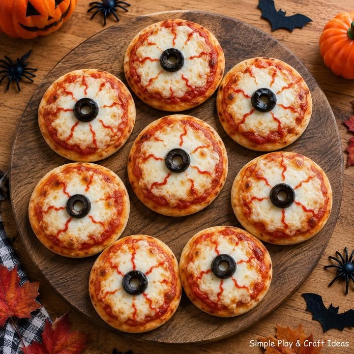 Mini Eyeball Pizzas