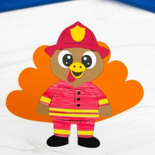 Fireman Turkey Disguise For Kids [Free Printable Template]