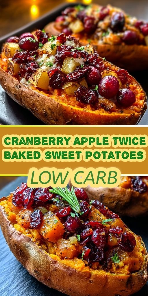 Cranberry Apple Twice-Baked Sweet Potatoes