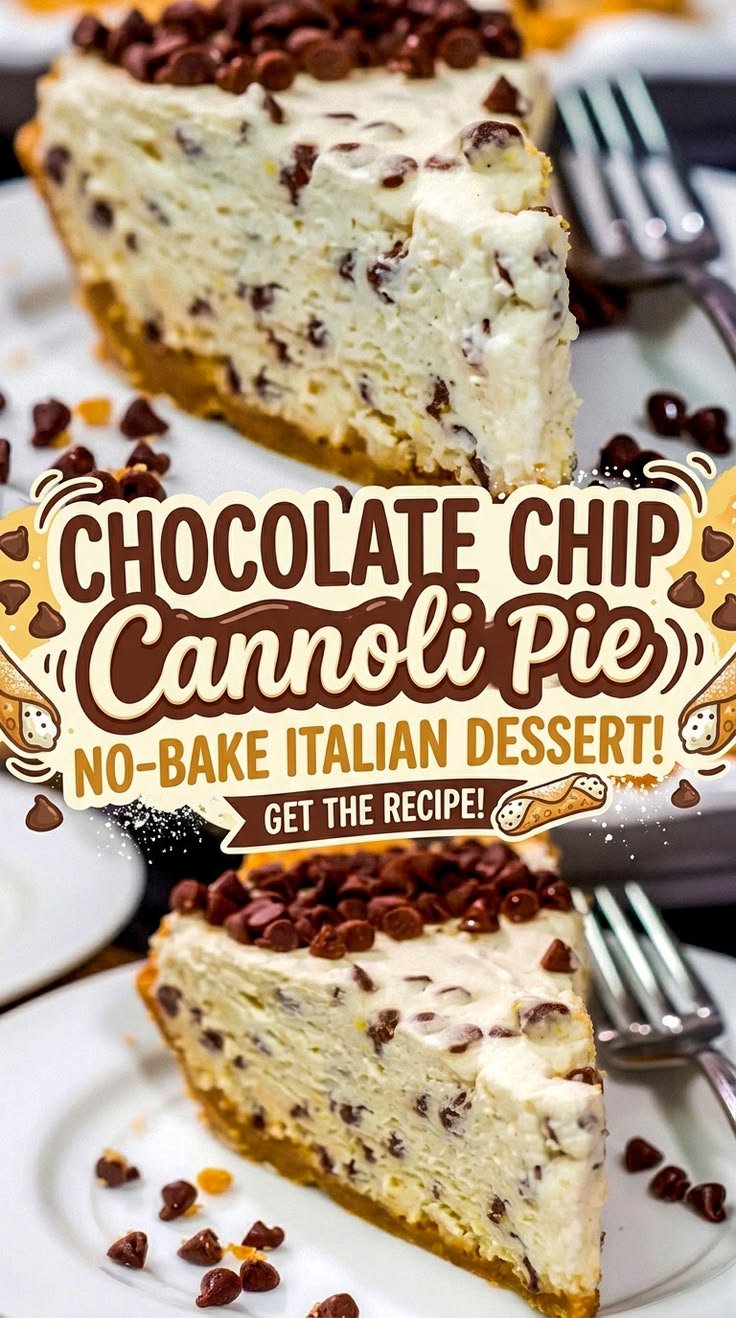 The Best Chocolate Chip Cannoli Pie – Creamy Italian-Inspired Dessert