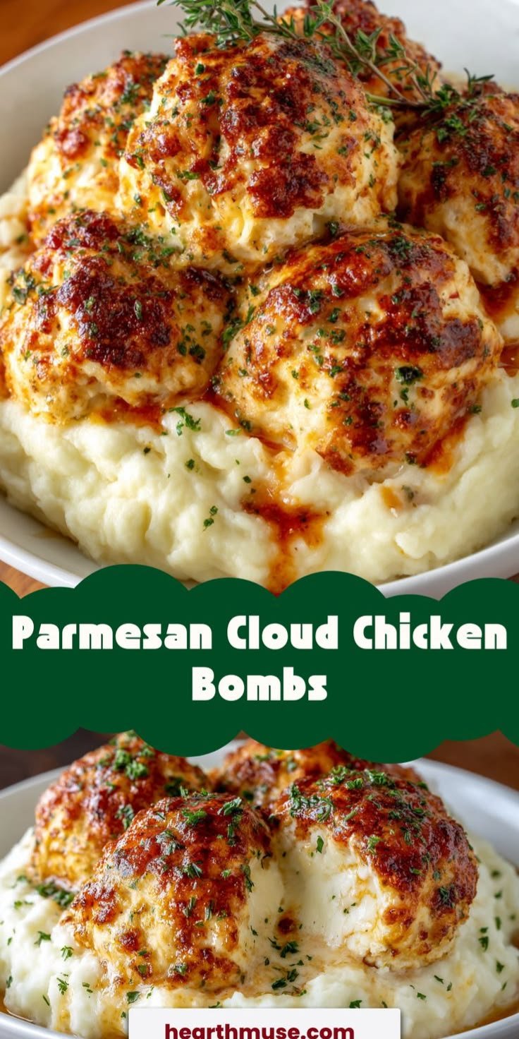 Parmesan Cloud Chicken Bombs