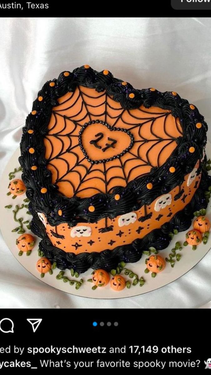 Halloween cake for 60th birthday | 50th fall halloween cake ideas for women, 50th birthday cake for women turning 50 halloween, Halloween food treats