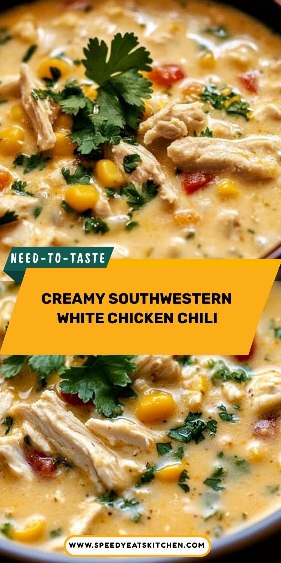 Creamy Southwestern White Chicken Chili