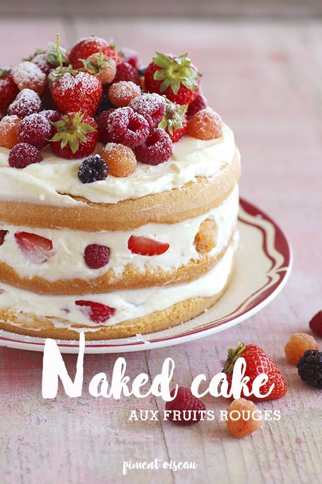 Naked cake with red fruits