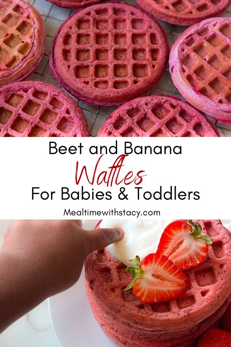 Beet and Banana Waffles for Kids