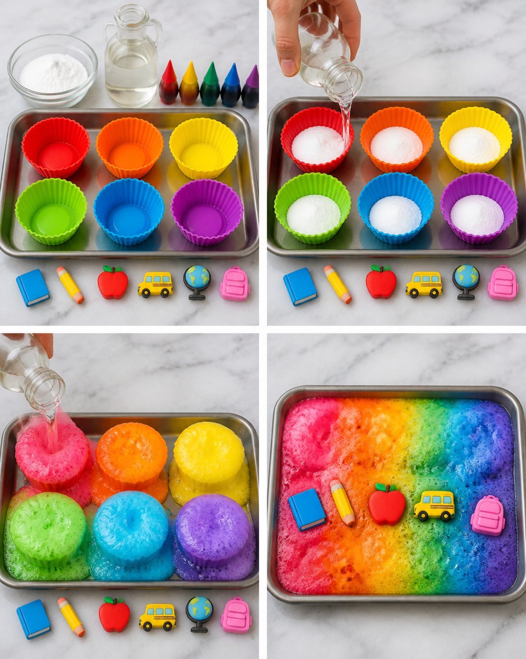 Rainbow Volcano Erasers: Magical Colorful Erasers for Kids 21 Magic Rainbow Eraser Volcanoes