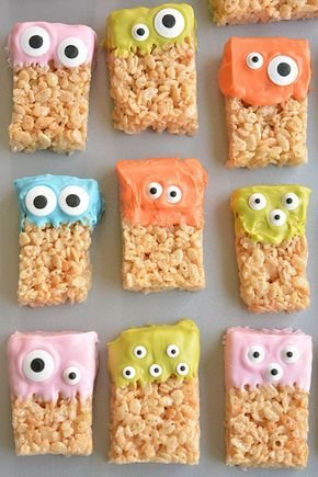 No-Bake Halloween Treats: Rice Krispie Monsters and White Chocolate Ghosts