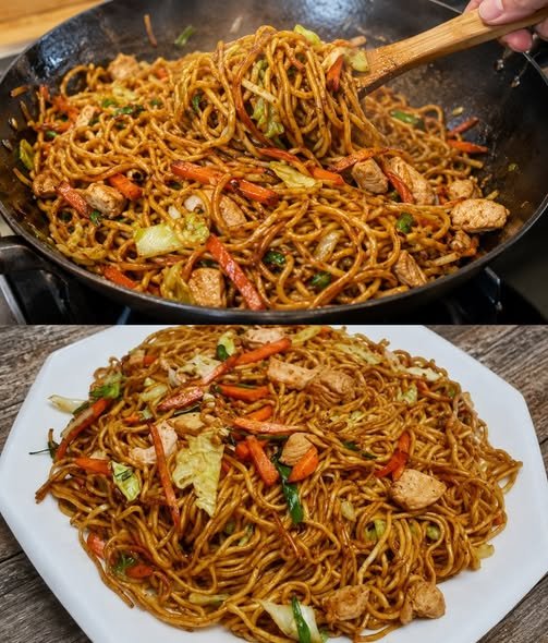 Chinesische Hähnchen Nudeln mit 200 g fleisch! - Kochen Mit Uns
