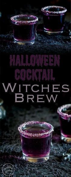 Witches Brew Halloween Cocktail Recipe - Purple Hooter Inspired | Witch's brew cocktail ideas, Witch drinks halloween cocktails, Alcoholic witches brew