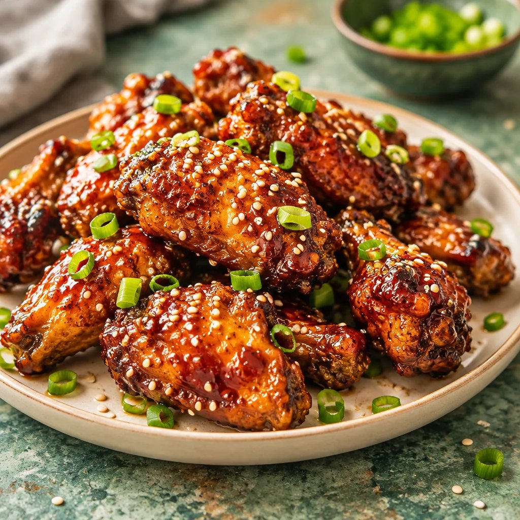 Crispy Air Fryer Honey Garlic Chicken Wings