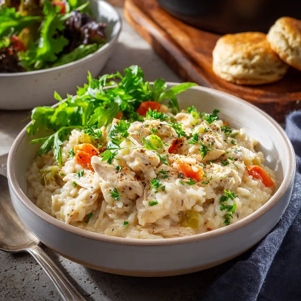 Slow Cooker Creamy Chicken and Rice