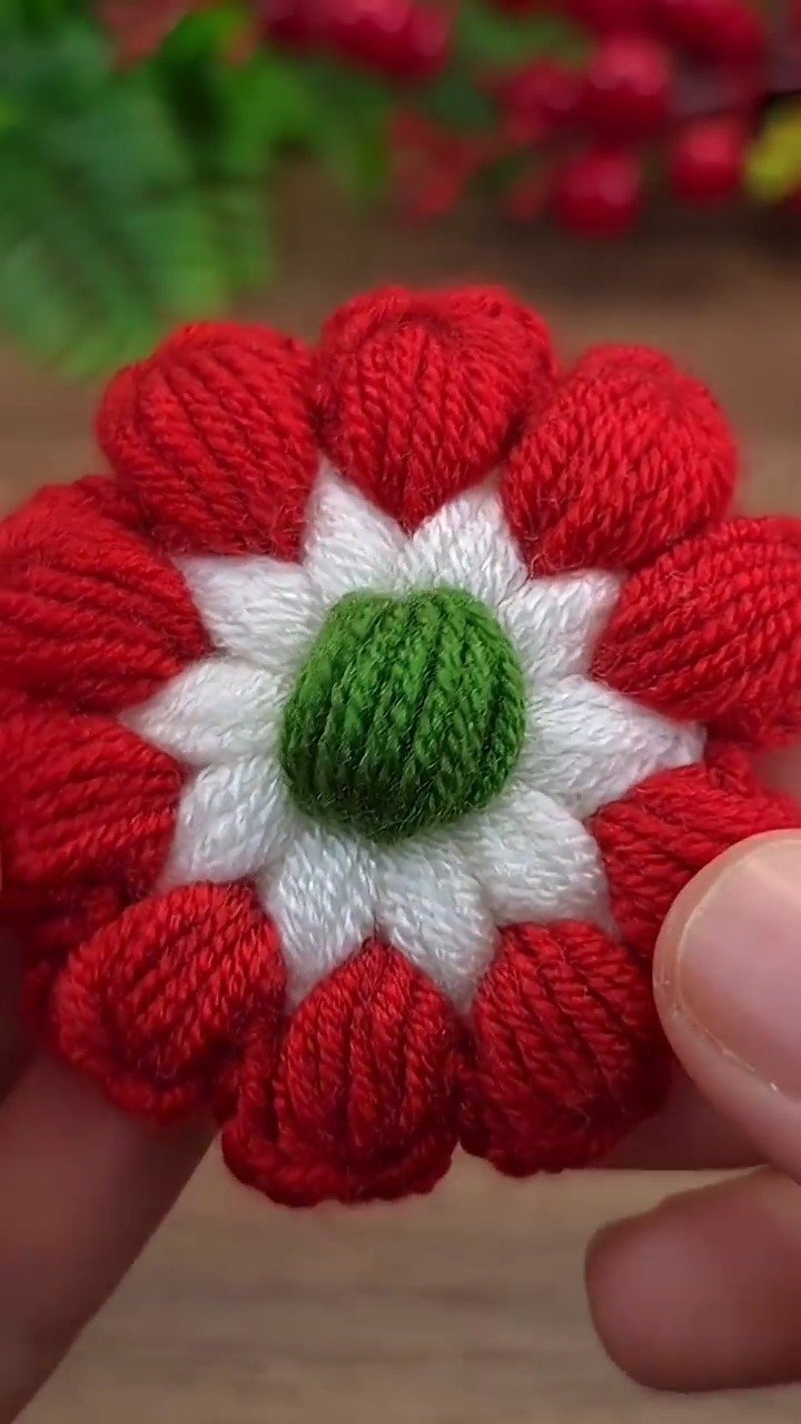 Unbedingt Ausprobieren: 3D Puff Häkelblume! 🌺✨