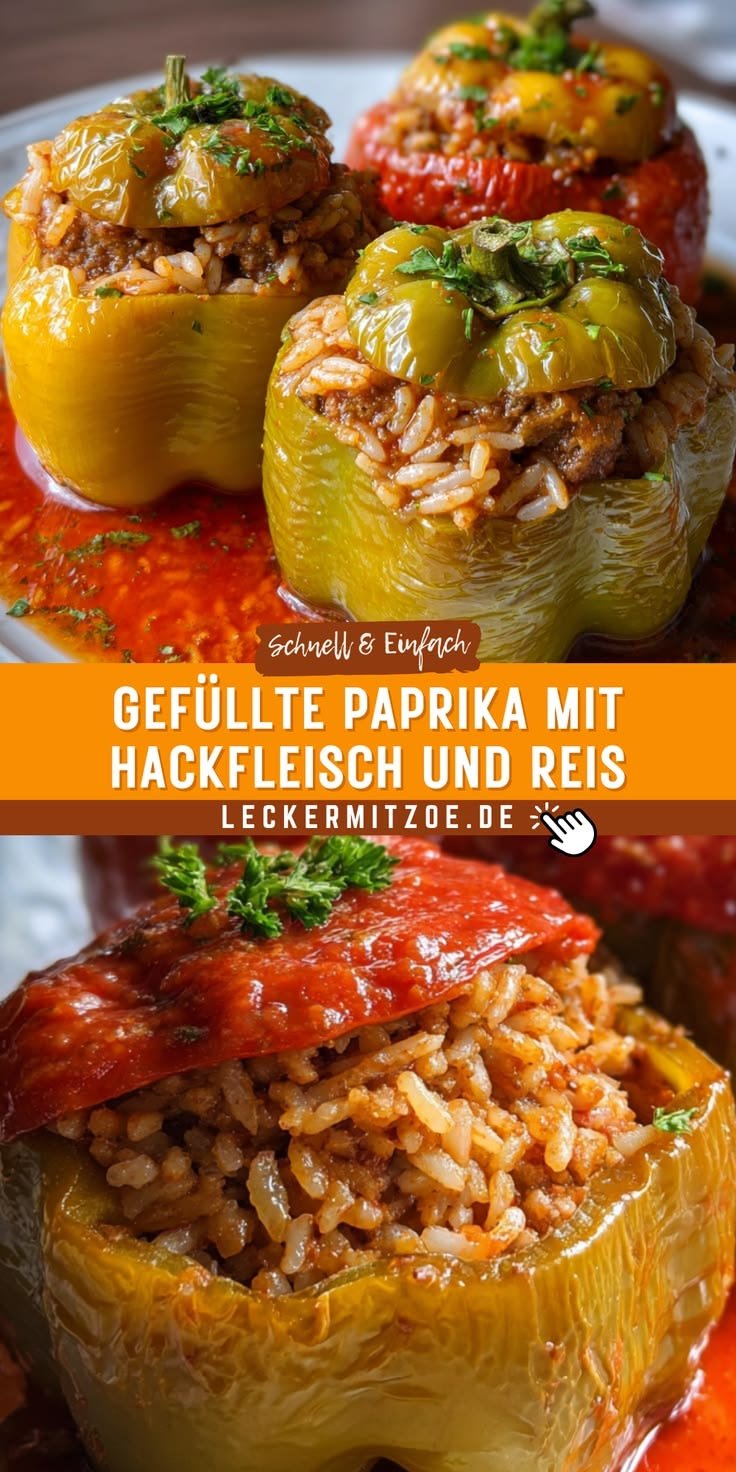 Gefüllte Paprika mit Hackfleisch und Reis – Ein köstliches Rezept für arabisches Essen