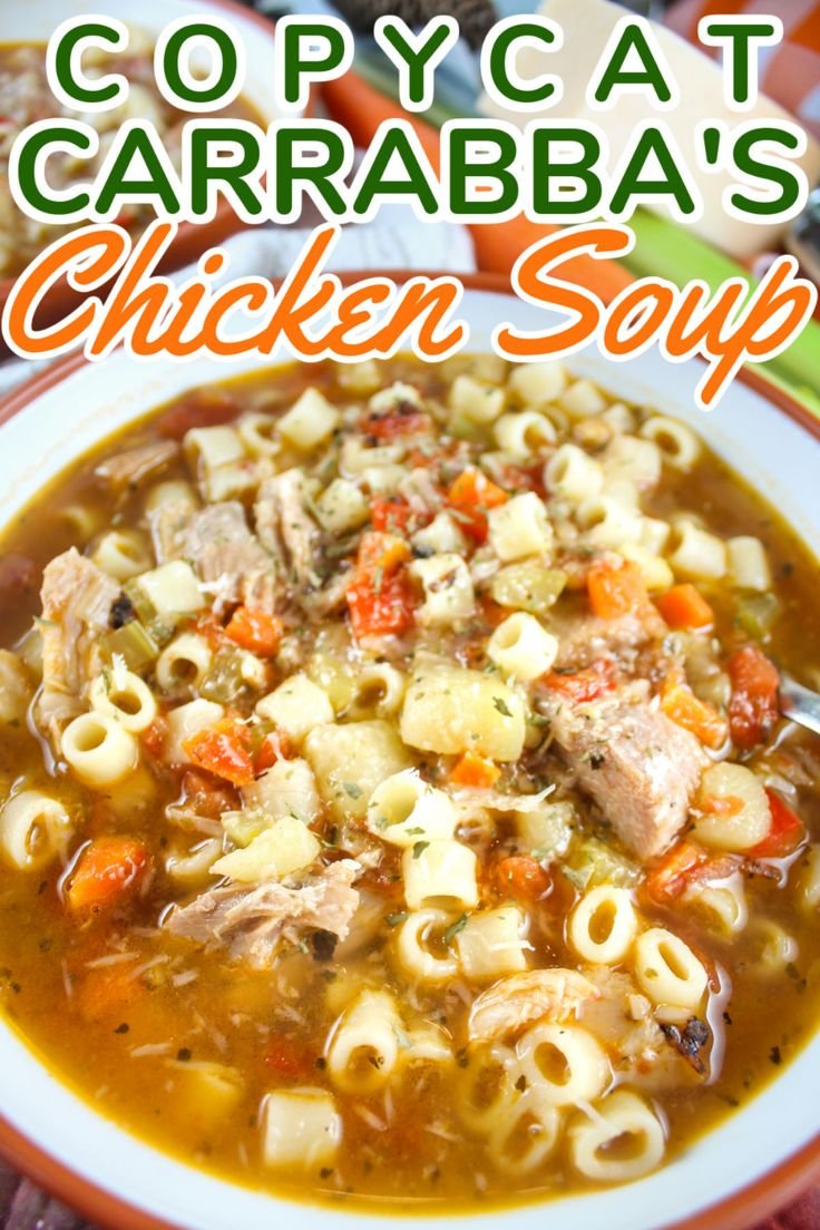 Copycat Carrabba's Spicy Chicken Soup Recipe | Chicken soup carrabas, Copycat carrabbas sicilian chicken soup, Food soups