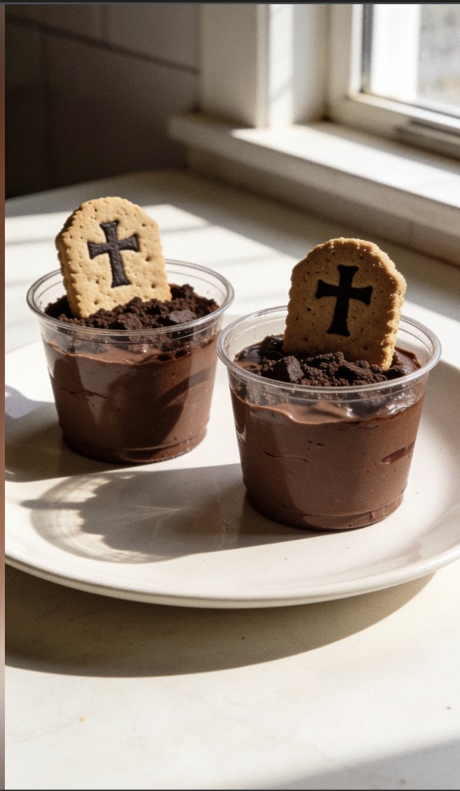 Graveyard Pudding Cups