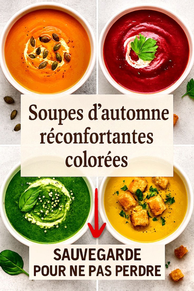 Soupes d’automne réconfortantes colorées