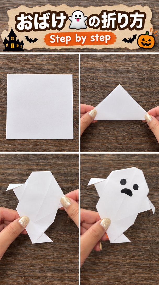 おばけ👻の折り方 5 おばけ👻の折り方