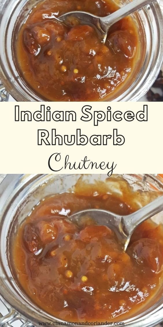 Spicy Rhubarb Chutney with Raisins