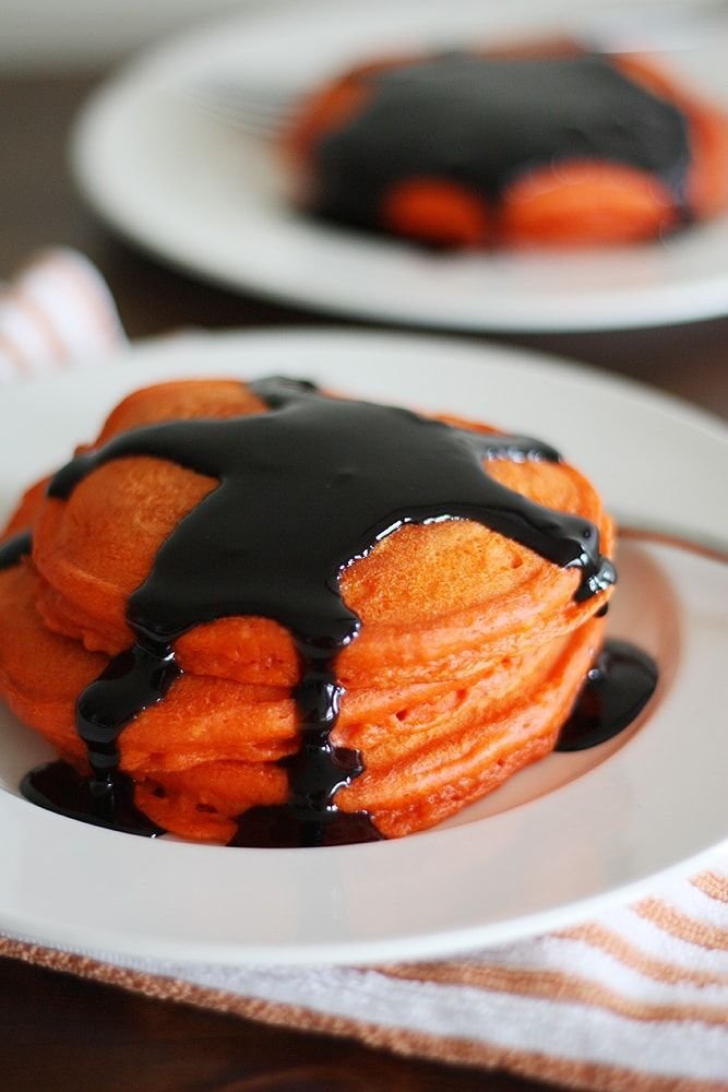 Pumpkin Pancakes with Cinnamon Syrup