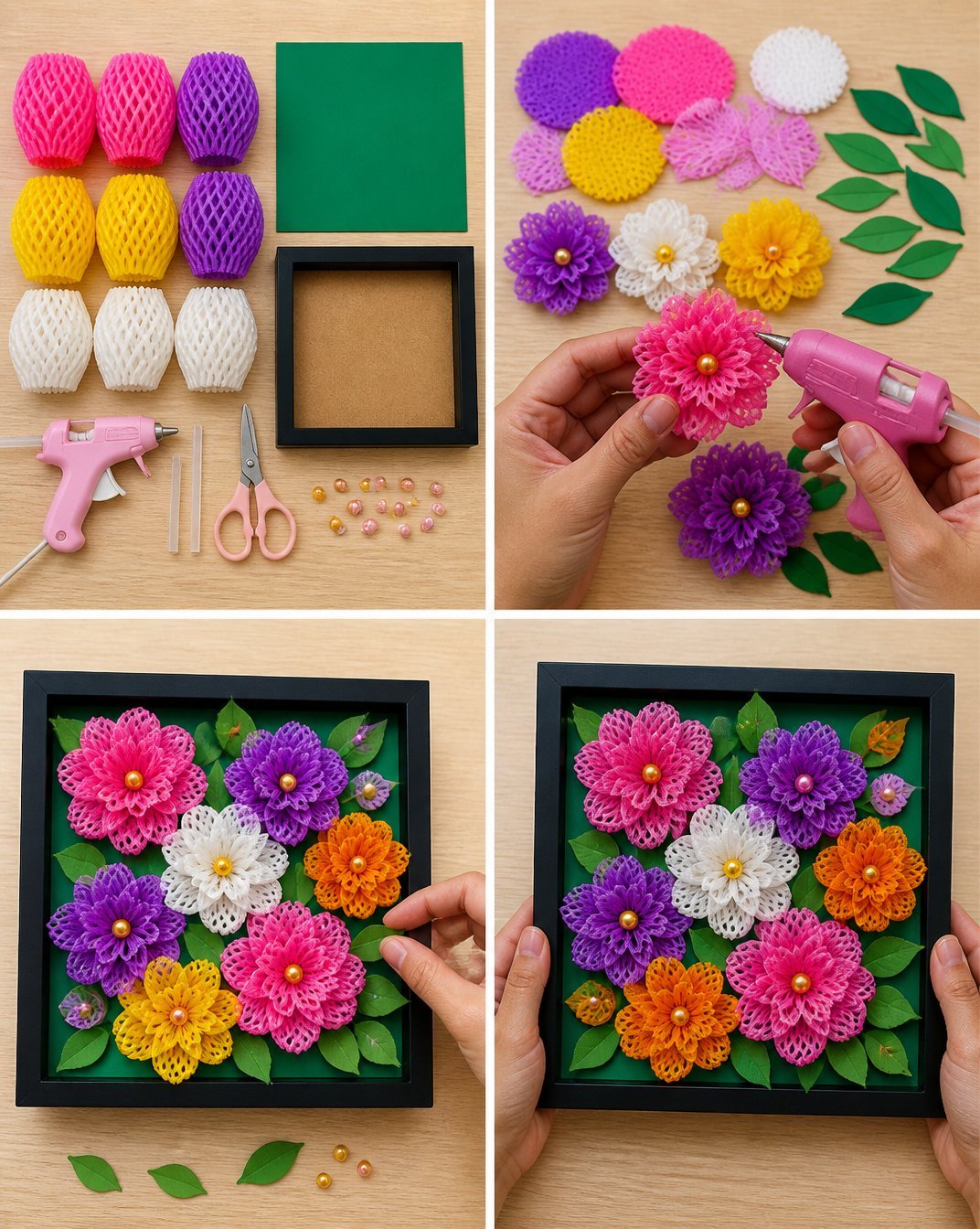 DIY 3D Flower Wall Art 4 DIY 3D Flower Wall Art