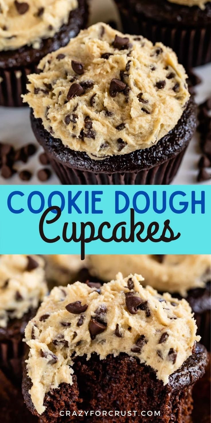 Easy Cookie Dough Cupcakes Recipe | Edible Cookie Dough Frosting, How to Make Cookie Dough Frosting for Cupcakes, Cupcake Recipes