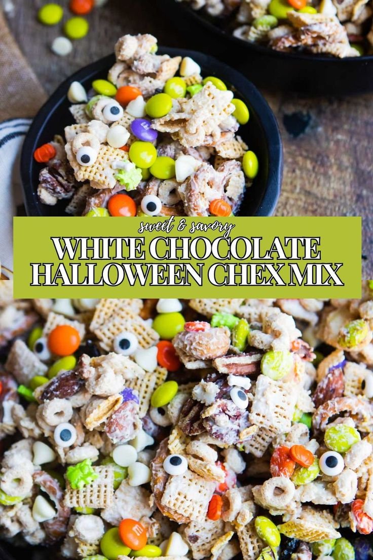 White Chocolate Halloween Chex Mix