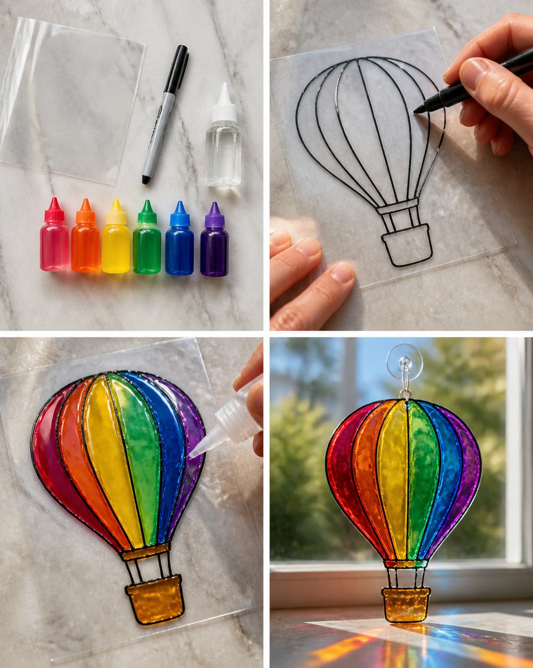 Prismatic Rainbow Balloon Window Suncatcher for Colorful Light Display 15 Rainbow Prism Balloon Suncatcher