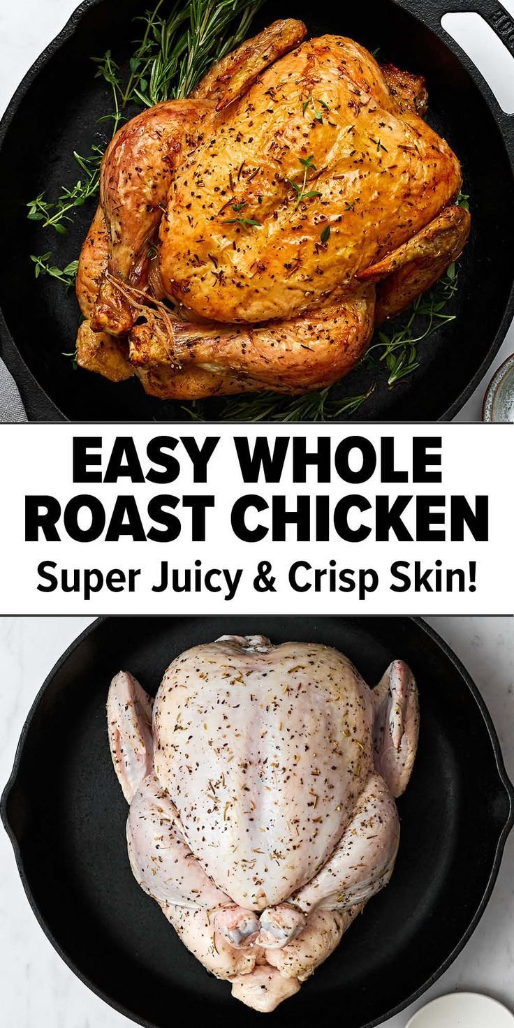 Whole Roast Chicken Recipe (Easy!)