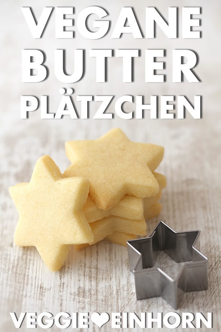Vegane Weihnachtsplätzchen zum Ausstechen backen ▶ Einfache Plätzchen aus Mürbeteig ohne Ei