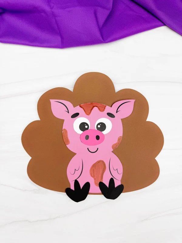 Pig Turkey Disguise Craft For Kids (Free PDF Template)
