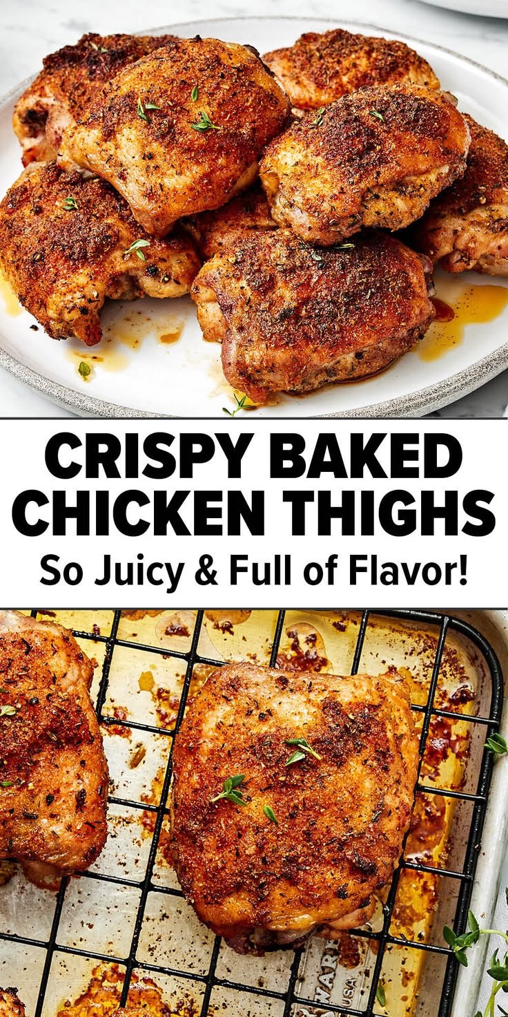 Juicy and Tender Baked Chicken Thighs