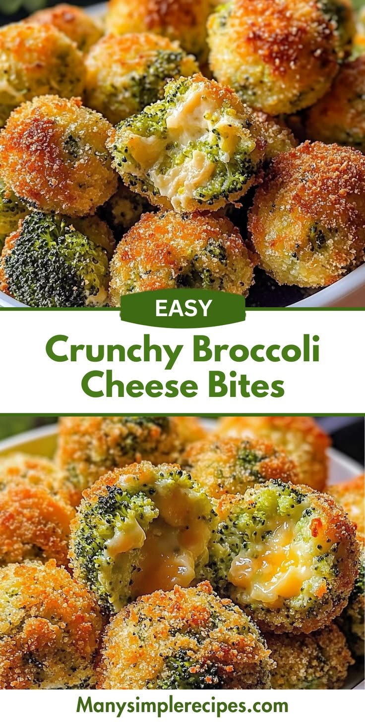 Crunchy Baked Broccoli Cheese Bites