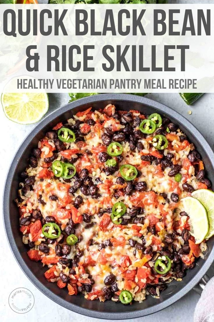 Mexican Black Bean and Rice Skillet