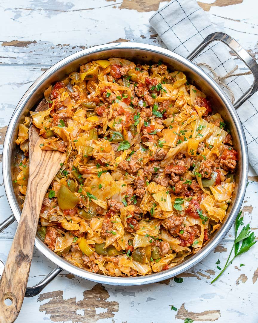 Easy One-Pan Beef and Cabbage Skillet