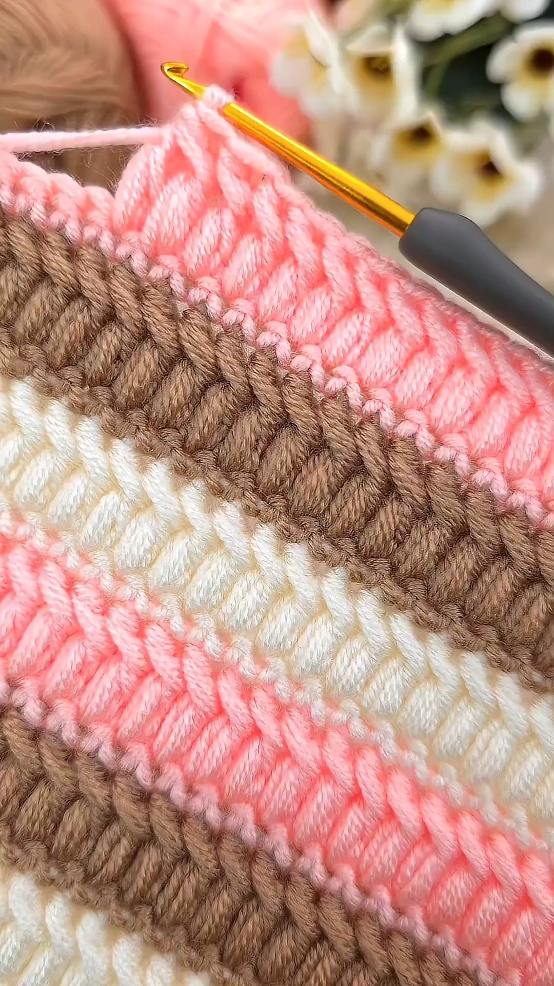Du wirst nicht glauben, wie weich und knuffig diese mehrfarbige Textur wird. ✨🧶