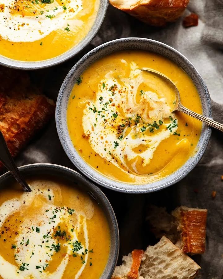 Soupe de légumes racines de la récolte de campagne